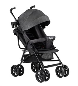 Babyhope SA-7 Baston Puset Bebek Arabası - Kırçıllı Siyah
